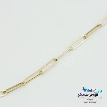 دستبند طلا - طرح حلقه های تودرتو-MB1148